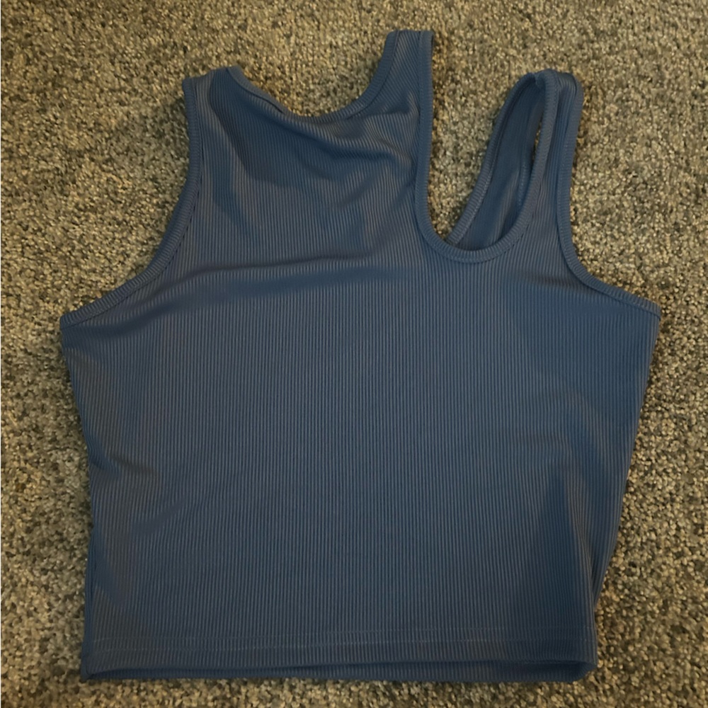 SHEIN Navy Ribbed Tank Top